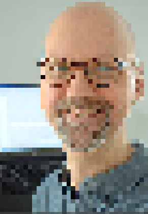 Pixelated self-portrait